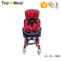 Silla de ruedas infantil reclinable de aluminio Topmedi para niños con parálisis cerebral